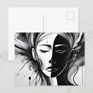 Postal Arte abstracto de salud mental