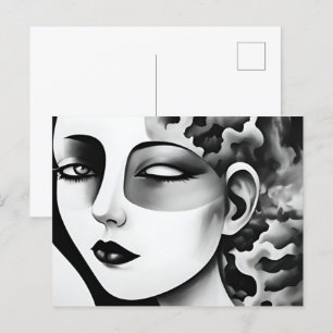 Postal Arte abstracto de salud mental