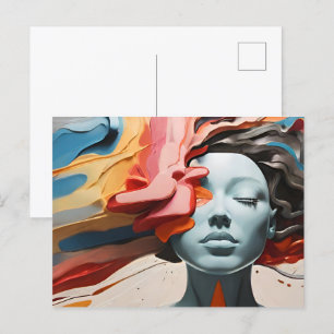 Postal Arte abstracto de salud mental