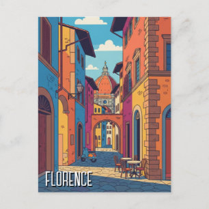 Postal Arte abstracto de viaje a Florencia Italia
