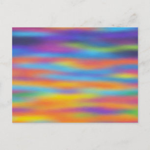 Postal Arte abstracto del cielo del atardecer del desiert
