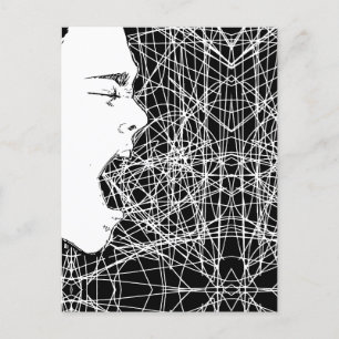 Postal Arte abstracto del grito