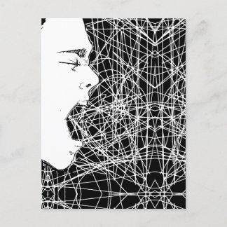 Postal Arte abstracto del grito