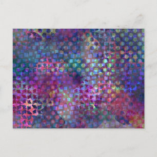 Postal Arte abstracto digital multicolor