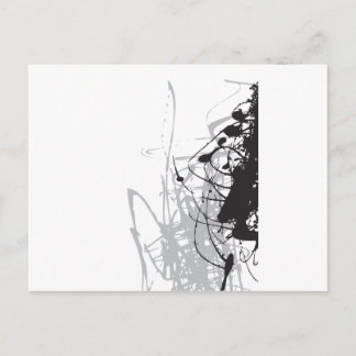 Postal arte abstracto en blanco y negro vo1