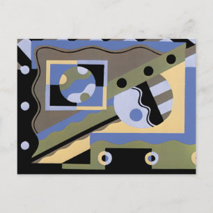 Postal Arte abstracto en geometría