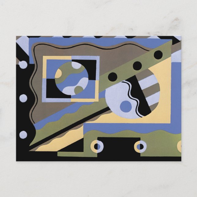 Postal Arte abstracto en geometría (Anverso)