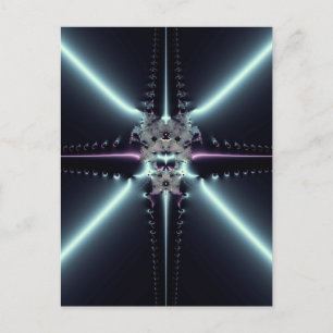 Postal Arte abstracto estrella azul