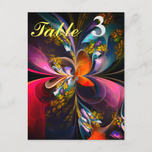 Postal Arte abstracto floral moderno patrón rojo azul #13