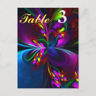 Postal Arte abstracto floral moderno patrón rojo azul #15