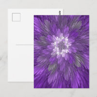 Arte abstracto fractal de flor púrpura psicodélico