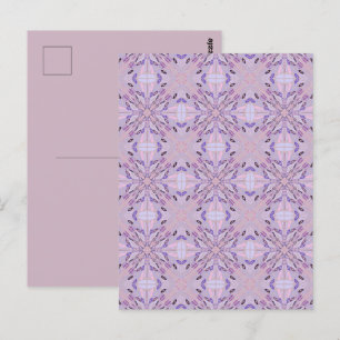 Postal Arte abstracto geométrico lavanda malva rosa púrpu