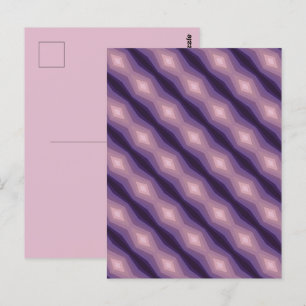 Postal Arte Abstracto Geométrico Tonos De Púrpura
