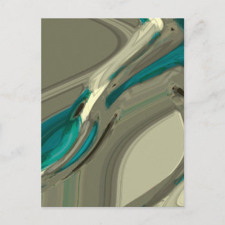 Postal Arte abstracto gris y azul