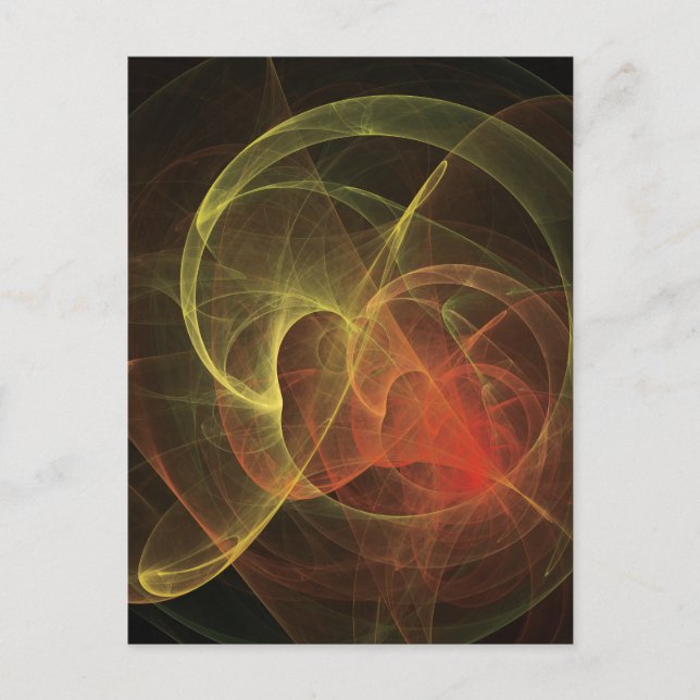 Postal Arte abstracto llama mágica (Anverso)