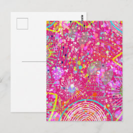 Postal Arte abstracto maximalista: la tienda de golosinas