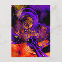 Arte Abstracto Metal Morado Naranja Ganchillo Zizz