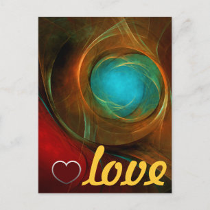 Postal Arte abstracto moderno de ojo azul patrón genial #