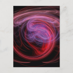 Postal Arte abstracto onda roja