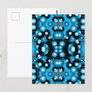 Postal Arte Abstracto Orbital de Círculo Concéntrico de B