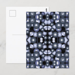 Postal Arte Abstracto Orbital de Círculo Concéntrico Glob