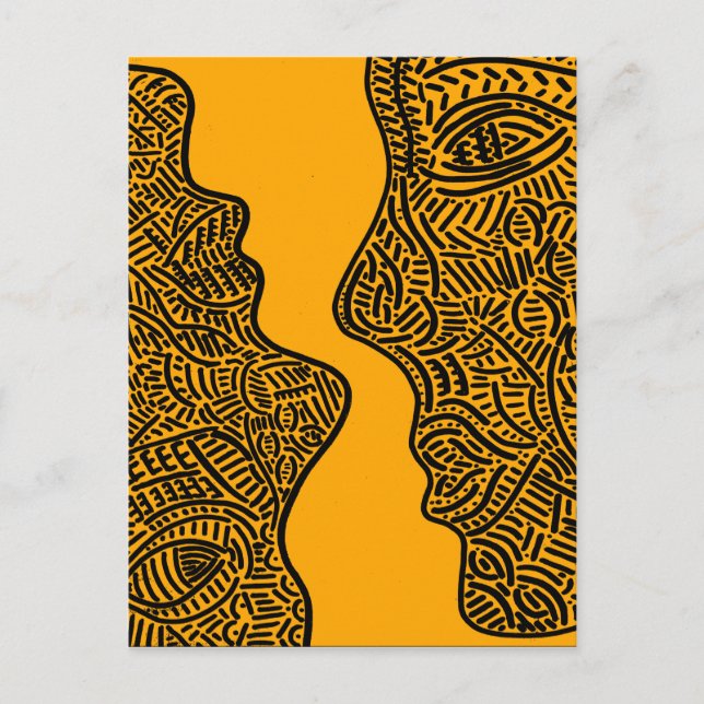 Postal Arte abstracto original (Anverso)