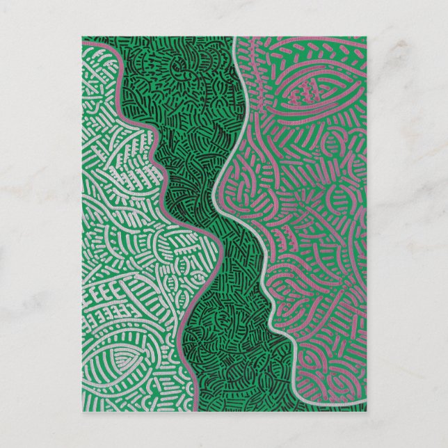 Postal Arte abstracto original (Anverso)