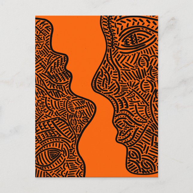 Postal Arte abstracto original (Anverso)