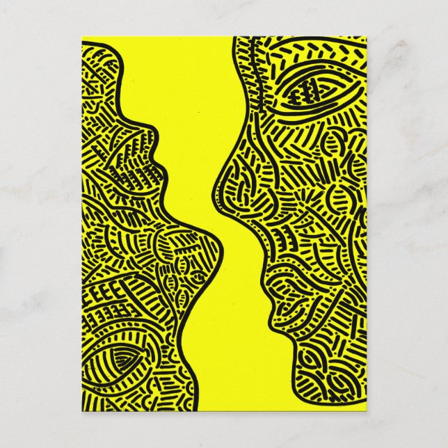 Postal Arte abstracto original (Anverso)