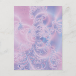 Postal Arte abstracto rosa brillante