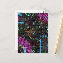 Postal Arte abstracto: Satélite