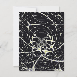 Postal Arte abstracto Telaraña dorada