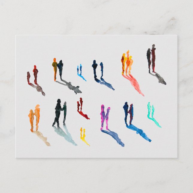 Postal Arte acuarela arte fino (Anverso)