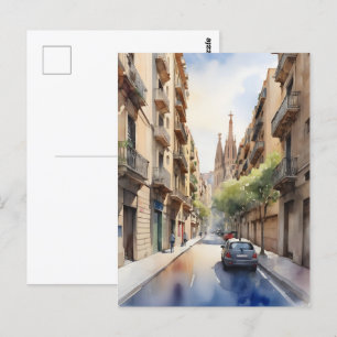 Postal Arte acuático de Barcelona