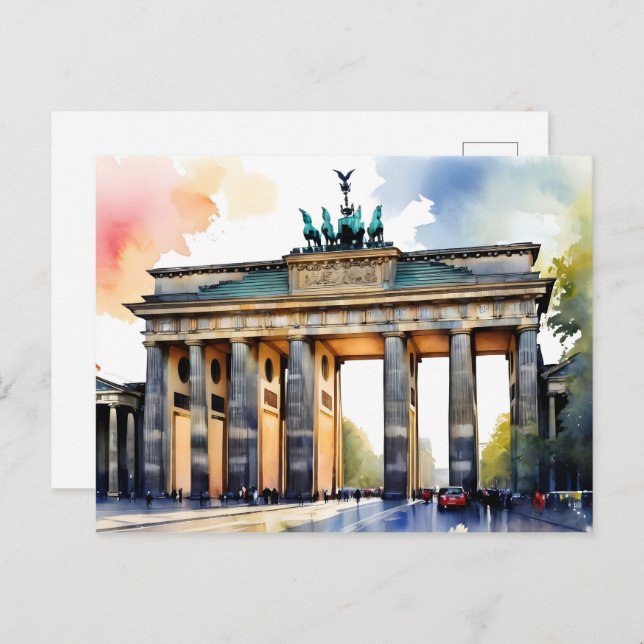 Postal Arte acuático de Berlín (Anverso / Reverso)
