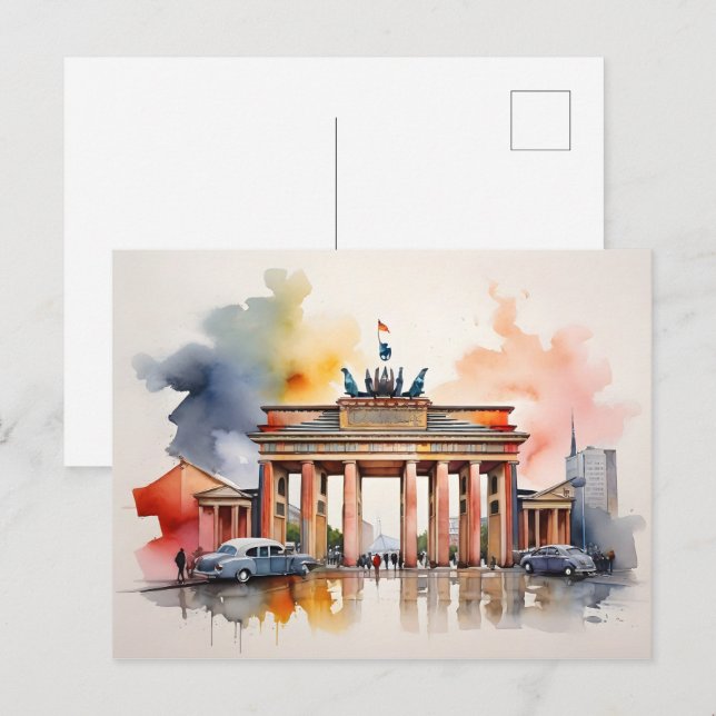 Postal Arte acuático de Berlín (Anverso / Reverso)