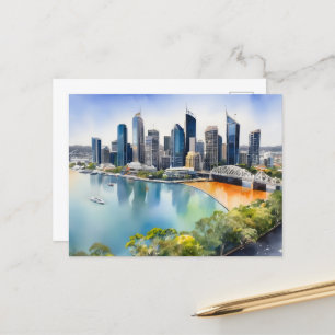 Postal Arte acuático de Brisbane