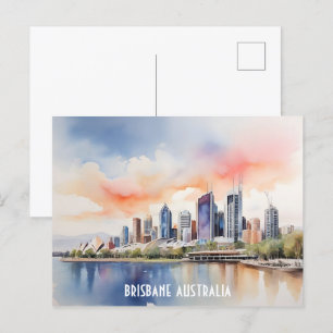 Postal Arte acuático de Brisbane