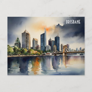 Postal Arte acuático de Brisbane