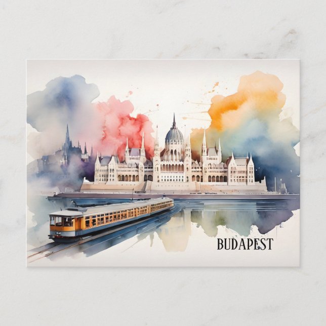 Postal Arte acuático de Budapest (Anverso)