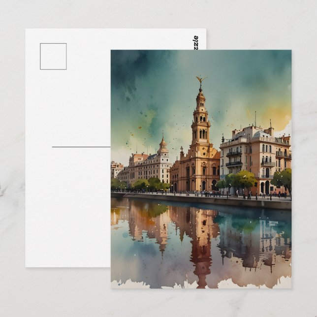 Postal Arte acuático de Buenos Aires (Anverso / Reverso)