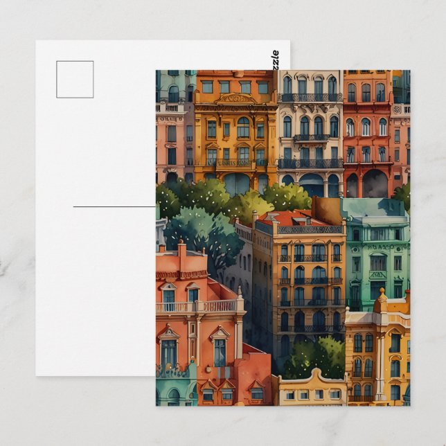 Postal Arte acuático de Buenos Aires (Anverso / Reverso)