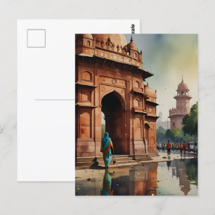 Postal Arte acuático de Delhi