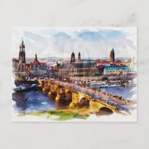Postal Arte acuático de Dresde Alemania