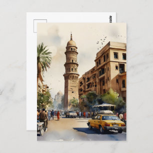 Postal Arte acuático de El Cairo