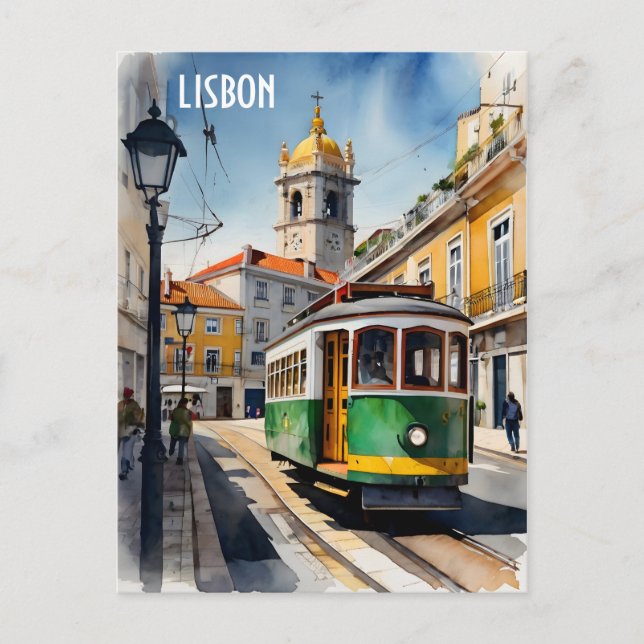 Postal Arte acuático de Lisboa (Anverso)