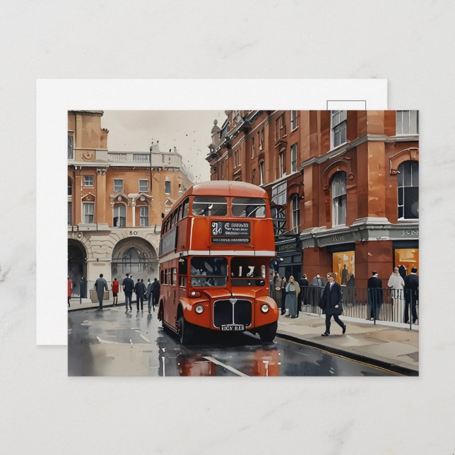 Postal Arte acuático de Londres (Anverso / Reverso)