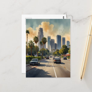 Postal Arte acuático de Los Ángeles