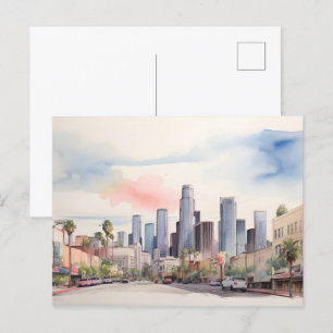 Postal Arte acuático de Los Ángeles