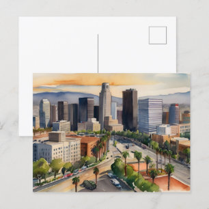 Postal Arte acuático de Los Ángeles
